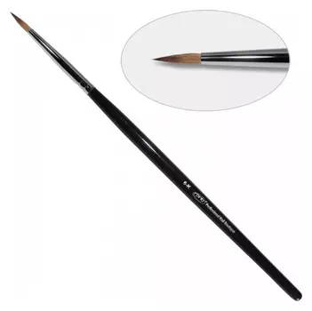 8D. Кисть для дизайна круглая 6-к, колонок Nail Art Brush round 6-к, kolinsky 11mm
