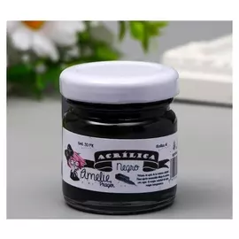 Акриловая краска Amelie чёрный, 30 мл