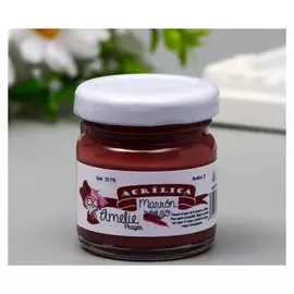 Акриловая краска Amelie красно-коричневый, 30 мл