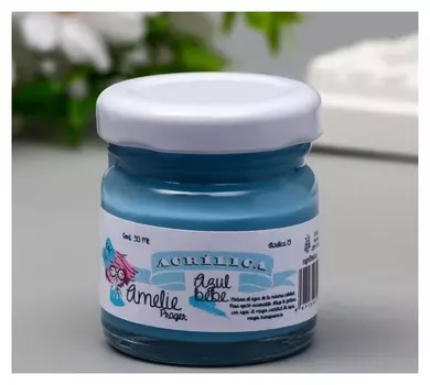 Акриловая краска Amelie светло-синий, 30 мл
