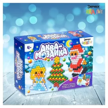 Аквамозаика с декорациями Дед Мороз и Снегурочка