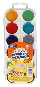 Акварель 24цв пластик Calligrata медовая