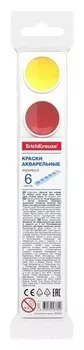 Акварель 6 цветов, Erich Krause, в мягком пластике, без кисти, экономичная упаковка, пакет с европодвесом
