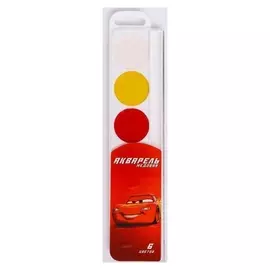 Акварель медовая «Тачки», 6 цветов, без кисти