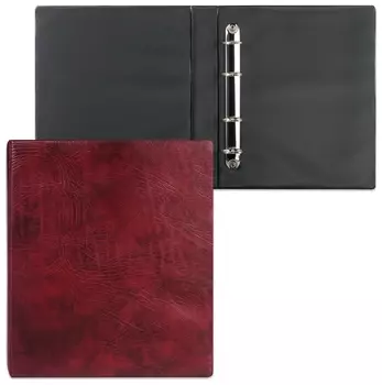 Альбом для монет и купюр на 4-х кольцах, 230х265х40 мм, "Оптима", без листов, м9-05