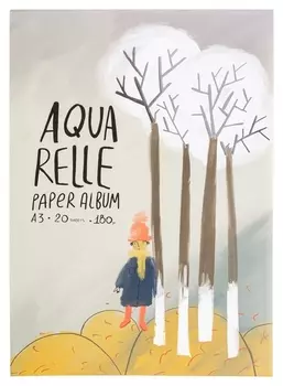 Альбом для рисов.акварелью Kroyter 20л а3,склейка,тв.подл,бл.180г.друзья00078