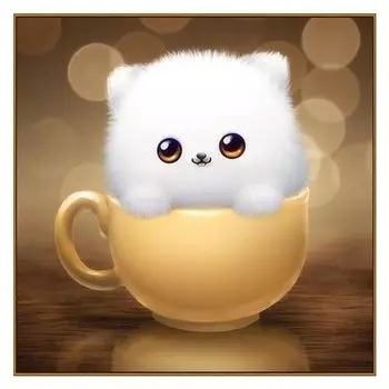 Алмазная мозаика "Чудо в чашке", 21 цвет