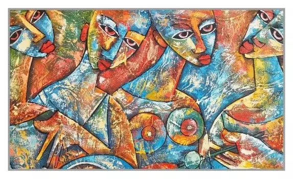 Алмазная мозаика «Девичник» 60×35 см, 38 цветов