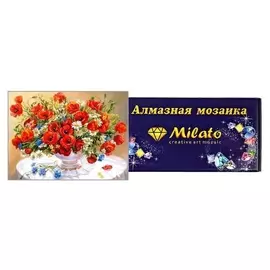Алмазная мозаика «Маки» 40х30 см, 30 цвет