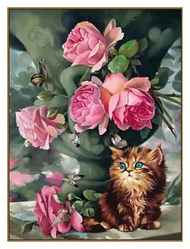 Алмазная мозаика «Утро в саду», 33 цвета