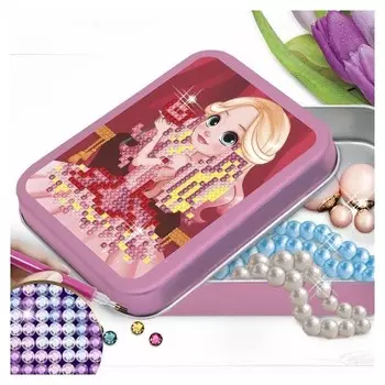 Алмазная вышивка на шкатулке «Милая принцесса», 8,5 х 11 см. набор для творчества