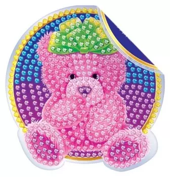 Алмазная вышивка наклейка для детей «Медвежонок», 10 х 10 см. набор для творчества