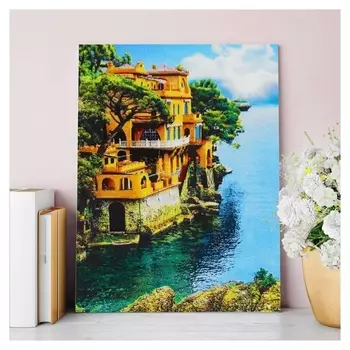 Алмазная вышивка с частичным заполнением на раме «Вилла», 30 х 40 см. набор для творчества