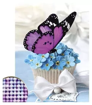 Алмазная вышивка с частичным заполнением «Незабудки» 30х40 см, холст, ёмкость