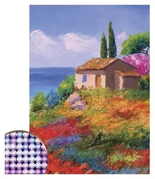 Алмазная вышивка с частичным заполнением «Пейзаж», 15 х 21 см. набор для творчества