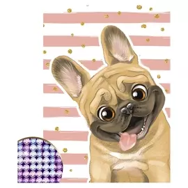 Алмазная вышивка с частичным заполнением «Щенок», 15 х 21 см, холст. набор для творчества