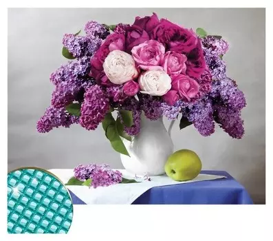 Алмазная вышивка с полным заполнением «Натюрморт» 30х40 см, холст, ёмкость