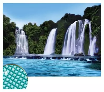 Алмазная вышивка с полным заполнением «Водопад» 30х40 см, холст, ёмкость