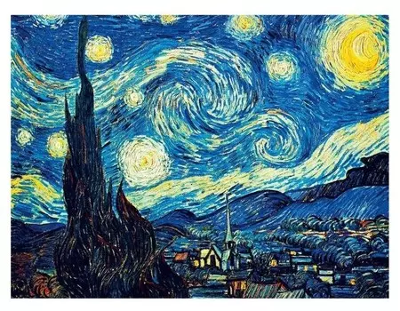 Алмазная вышивка с полным заполнением «Звёздная ночь» 30х40 см