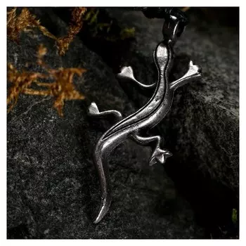 Амулет-брелок, тотем "Саламандра" №05, металлический