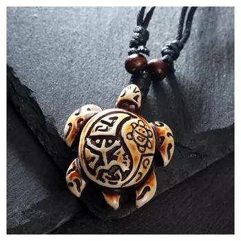 Амулет "Черепаха" на шнурке, 4х3см