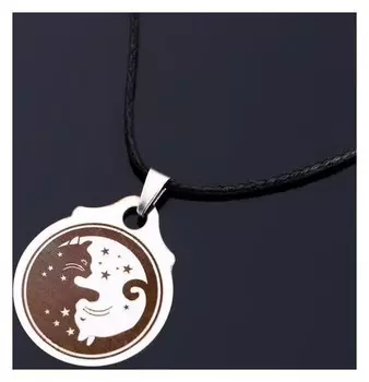 Амулет "Коты инь-ян", (Медля сталь)