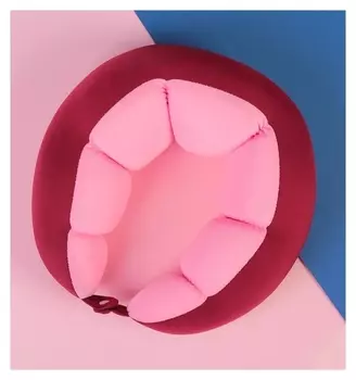 Антистресс-подголовник на застёжке, цвет розовый