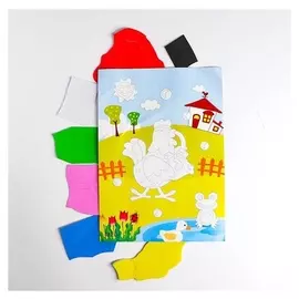 Аппликация 3D "Петушок-музыкант" из ЕVA