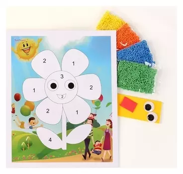 Аппликация EVA крошкой «Цветочек»