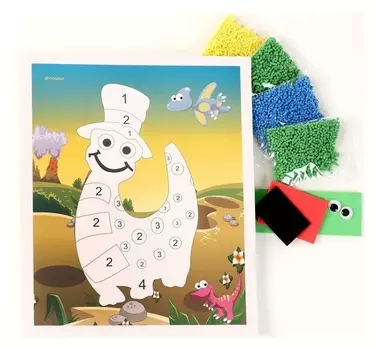 Аппликация EVA крошкой «Динозаврик»