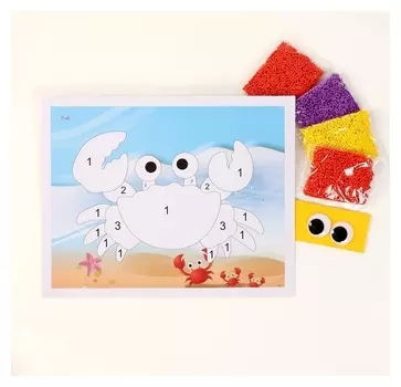 Аппликация EVA крошкой «Краб»