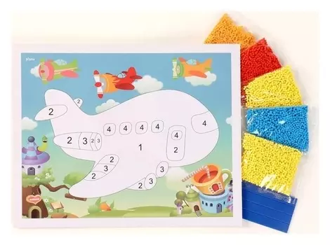 Аппликация EVA крошкой «Самолёт»