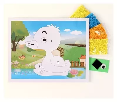 Аппликация EVA крошкой «Уточка»