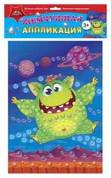 Аппликация набор для творчества жемчужная космический мо с3277-14