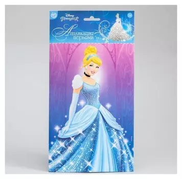 Аппликация перьями принцессы: золушка 14,8*21 см