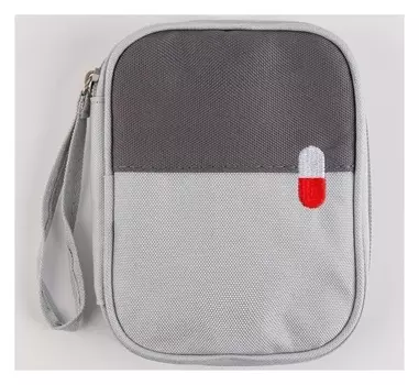 Аптечка дорожная, 14х11х2 см, серая