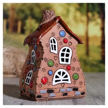 Аромалампа домик «Карусель», 14 см, ручная работа