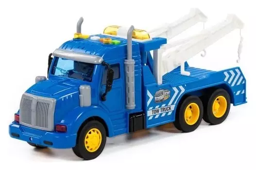 Автомобиль-эвакуатор «Профи», инерционный, со светом и звуком, цвет синий
