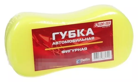 Автомобильная губка 3ton тх-108, поролоновая, фигурная, 24х13х6 см