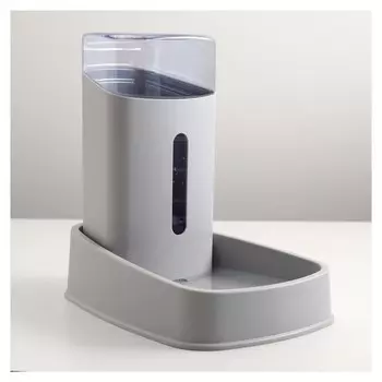 Автопоилка с угольным фильтром, серая