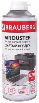 Баллон со сжатым воздухом Brauberg ДЛЯ очистки техники 520 мл, 513287