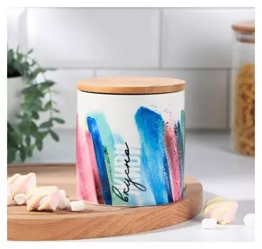 Банка для хранения "Живи вкусно", 600 мл