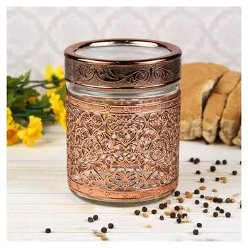 Банка для сыпучих продуктов «Царевич», 650 мл, цвет бронза