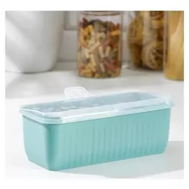 Банка для сыпучих продуктов «Цветик», 3 отделения, 3 ложки 24×11×9 см