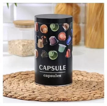 Банка для сыпучих продуктов Dark, 19×11×11 см