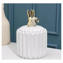 Банка для сыпучих продуктов доляна «Золотой зайка», 900 мл