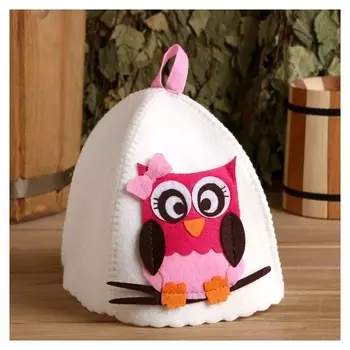 Банная шапка с детской аппликацией "Мэри", войлок