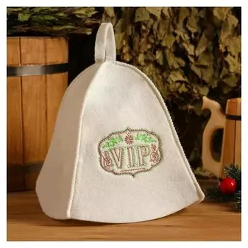 Банная шапка с вышивкой "VIP"