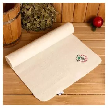 Банный лежак 150х50 с вышивкой "Душевного равновесия в новом году!"