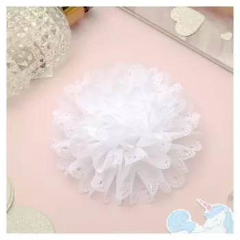 Бант для девочек "Школьница" цветок ажурный